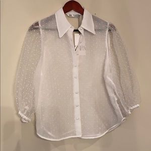 ZARA Puff Sleeve Blouse
